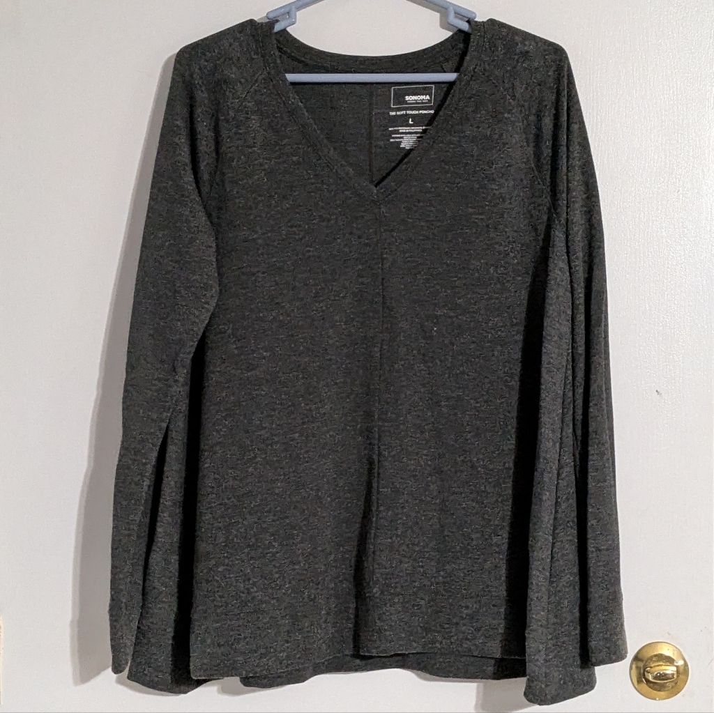 Sonoma Charcoal Soft Touch Poncho Lg Sonoma Charcoal Soft Touch Poncho Lg